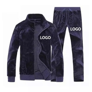 Chándal Unisex de terciopelo de gran tamaño Vintage 2025 para hombre, traje de jogging de algodón transpirable suave con logotipo personalizado para adultos - Product Image 6