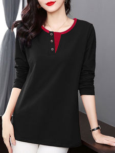 Pull en maille pour femme avec isolation en peluche, manches chauve-souris, col boutonné, respirant - Indispensable pour l'automne/hiver - Product Image 3