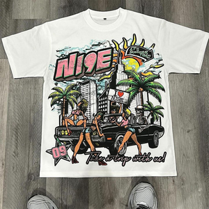 Camisetas Casuales de Hombre al por Mayor, Personalizadas con el Logotipo de su Marca, 100% Algodón, Tejidas, Estampadas, Diseño en Blanco, Servicio OEM - Product Image 4