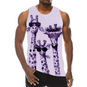 Haute qualité 3D imprimé débardeur personnalisé Premium élégant respirant hommes débardeur 100% coton été Gym maillots - Product Image 4