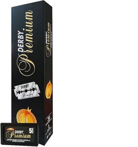 Cuchillas de afeitar desechables de doble filo Derby Professional |   Cuchillas de Afeitar de Acero Inoxidable Suecas |   Paquete a granel de 200 piezas (2100) - Product Image 1