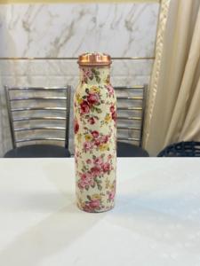 100% ขวดน้ำมันวาวและเคลือบเงาทำจากทองแดงสติกเกอร์สั่งทำขัดเงาแบบทำด้วยมือมีสินค้าส่งออกจากอินเดีย - Product Image 3