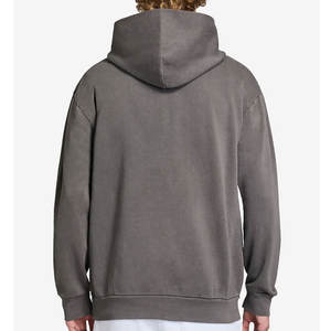 10oz Heavy Weight Pigment-Dyed Pullover Fleece Hoodie Relaxed Roomy Fit Mezcla de algodón Unisex Blanks Custom Logo Hoodies - Product Image 4