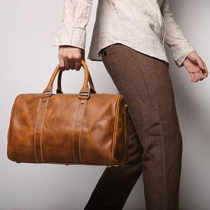 Personalized Luxury Leather Hanging Clothes <b>Bag</b> Eco-Friendly Durable Duffel <b>Bag</b> Shoe Pouch Carry-on <b>Garment</b> <b>Bag</b> Gift <b>Bag</b> Man - Product Image 4