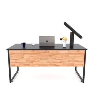 Executive 160x70cm Minimalist Luxury <b>Computer</b> <b>Table</b> BGD68055 Manager Desk with 2 MDF Drawers and Partition Office Furniture - Product Image 4