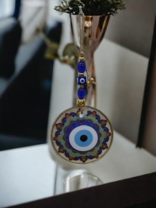 Ojo Turco DAFNI de 13 CM, Hecho a Mano, en Vidrio Magnético con Relieve, Decoración de Pared Tradicional, Regalo Promocional Novedoso de Estambul, Turquía - Product Image 3