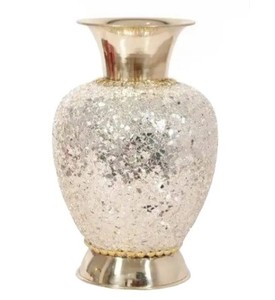 Luxe métal laiton fleur Vase ensemble moderne Simple Design décor à la maison Transparent verre fer en bois Table Vase mariages fêtes - Product Image 5