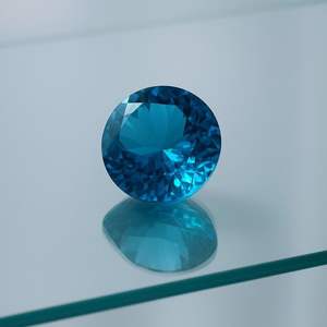 Anillo de Plata de Ley 925 hecho a mano, Topacio Azul, diseño de Halo, joyería de piedras preciosas para mujer, regalo de fiesta de aniversario, anillo de plata fina - Product Image 4