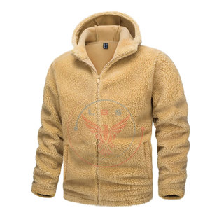 Sweat-shirts en polaire sherpa décontractés pour hommes, confortables, avec logo personnalisé, coupe ample, matériau écologique, coupe-vent et respirant - Product Image 1