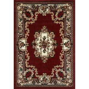 Alfombra turca de lujo hecha a máquina, de polipropileno BCF, color rojo intenso, premium, para sala de estar, del fabricante de Gaziantep. - Product Image 1