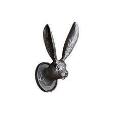 Sculpture de lapin en métal argenté décoratif en aluminium, finition en étain brillant, fabrication artisanale, pour table - Product Image 4