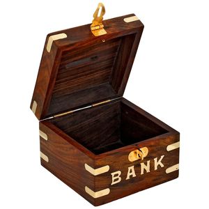 Tirelire artisanale en bois |   Artisanat fait main |   Fournisseur en gros - Product Image 2