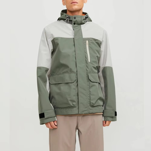 Veste de ski imperméable pour homme et femme avec col montant, fermeture éclair coupe-vent, motif uni, pour l'alpinisme, doudoune d'extérieur - Product Image 1