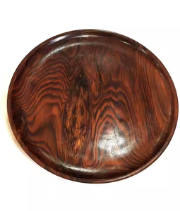 Venta al por mayor de cena de madera maciza para plato cargador, plato negro para servir comida y fruta para fiesta de glowin fashion - Product Image 3