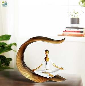 รูปปั้นโยคะทองเหลือง AK รูปปั้นโต๊ะโลหะในหลายสีโชว์เสร็จหรูหราสำหรับตกแต่งโรงแรม/ตกแต่งบ้าน - Product Image 2