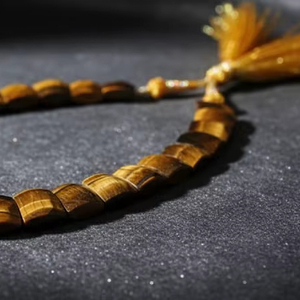 Collier classique de qualité AAA, style Cléopâtre, égyptien, avec des carrés gradués en œil de tigre, collier en pierre naturelle, collier en pierre pour cadeau - Product Image 1