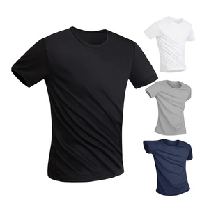 Camisetas de algodón de verano para hombre 2024 Simple cuello redondo elástico sólido nuevo Casual Streetwear Cool camisas para hombres - Product Image 1