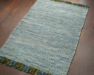Whispering Winds Luxurious Bohemian Style Wool Rug Modern Handmade with Geometric Pattern Plush Pile <b>Washable</b> for Home Use - Product Image 2