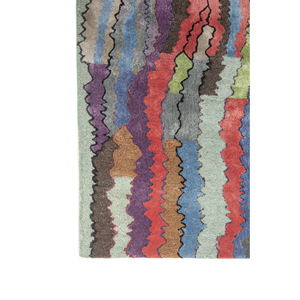 Alfombra de Lana Tejida a Mano Weaver Art Tha-5009, Diseño Geométrico Rojo Anaranjado, para Decoración de Sala de Estar, Rectangular de 4m, para Pasillo - Product Image 4