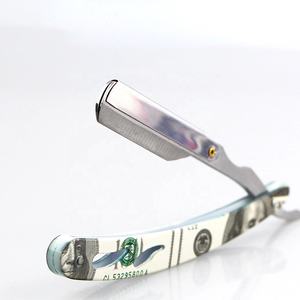 الأكثر مبيعًا ماكينة حلاقة احترافية ملونة بحافة مستقيمة من الفولاذ المقاوم للصدأ حاد يدوي سكين لحلاقة اللحية قابلة للطي - Product Image 6