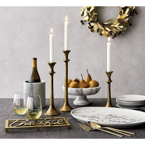 Portavelas de Metal para decoración de mesas, fiesta de Navidad, soporte de vela hecho a mano de aluminio, Juego de 3 para decoración de iluminación - Product Image 6
