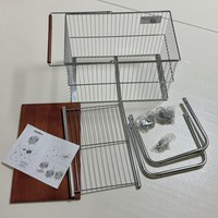 Panier à linge en fil métallique robuste et moderne, personnalisable, grand format, avec roulettes, pour le rangement des jouets d'enfants et des vêtements sales, pour la maison