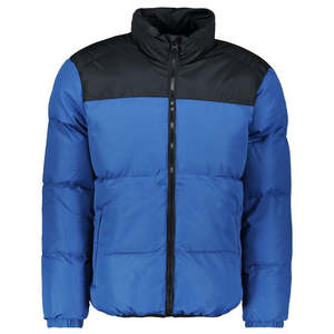 2026 Unisex New Style <b>Men</b> Blue and Black Color Block Puffer Jacket Winter Warm Quilted Coat <b>Men</b> Casual Jacket Puffer Jacket - Product Image 5