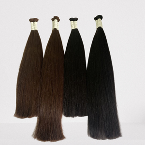 Extensions de cheveux malaisiens, cheveux vierges crus, couleur naturelle, pour femmes, échantillon gratuit, meilleure qualité, lisses, en vrac - Product Image 1