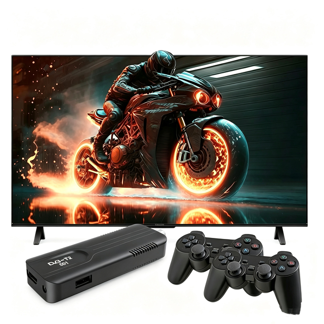 Wholesale T2-601 DVB-T2 Game Set Top Box DVB-T2 Terrestrial TV Tuner Stick 4K HD 50000 Retro Games Dual Use Game TV Box