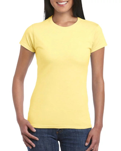Camisetas sólidas de algodón 100% personalizadas para mujer Jersey de verano de secado rápido con mangas cortas Ropa cómoda - Product Image 1