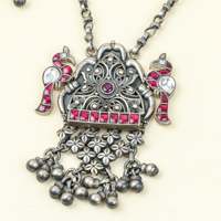 Collier et boucles d'oreilles Anokhi pour femme en argent sterling 925, motif oiseau Tabeej, serti clos, pierre principale en zircon, 9 cm