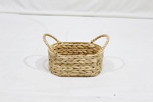 Panier de rangement en jonc de mer vintage Artex Dong Thap, petit, tissé, avec poignées, écologique et polyvalent - Product Image 2