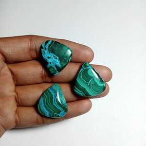 3 uds cabujones de malaquita azurita lote de piedras preciosas naturales para la fabricación de joyas 102Cts - Product Image 6
