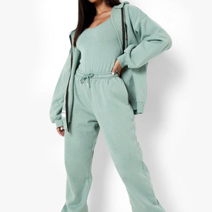Conjuntos de Ropa de Invierno para Mujer, Tallas Grandes, Diseño 2024, Logotipo Personalizado OEM, Chándal, Pantalones Deportivos y Sudadera con Capucha, Conjunto de 3 Piezas - Product Image 6