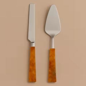 Classic Metal <b>Cake</b> <b>Cutting</b> and Serving <b>Knife</b> Set Handmade Eco-Friendly Dishwasher Safe - Product Image 3