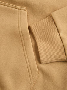 Sudadera con capucha caqui para hombre, Jersey transpirable informal con bolsillo frontal de ajuste Regular, puños acanalados, 100% algodón, teñido liso, Invierno - Product Image 2