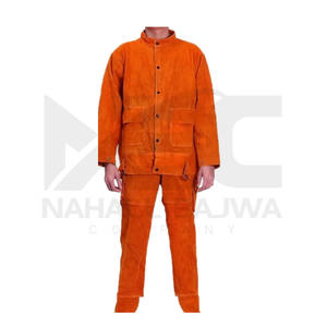 Vestes de soudage Offre Spéciale Vêtements de sécurité en cuir de vache fendu Combinaison de soudage résistante à la chaleur résistante aux flammes et combinaisons pour le corps. - Product Image 3