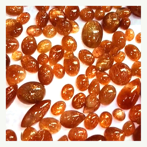 207 Uds piedra solar Natural de alta calidad piedra preciosa naranja suelta 810 Ct lote oval pera Marquesa cabujón forma libre para joyería - Product Image 1