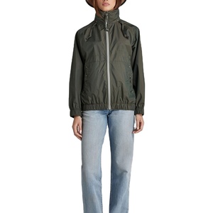 Veste coupe-vent pour femme sur mesure, col montant, doublure en nylon, manches longues, design pour l'automne et l'hiver, vêtements décontractés en toile, 2026 - Product Image 1
