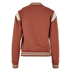 Veste Bomber Varsity rétro pour femmes Vintage Baseball Style collège rayé côtelé garniture décontracté Streetwear coton respirant - Product Image 2