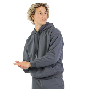 2025 arrivée hommes gris Baggy Fit 100% coton doux à capuche et pantalon cordon ensemble hommes hiver survêtement ensemble en bas quantité minimale de commande survêtement personnalisé - Product Image 3