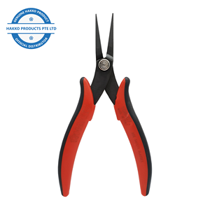 Alicates de Punta larga de acero inoxidable de grado industrial serie HAKKO 106, superficie de mandíbula dentada Lisa para prensar y cortar - Product Image 6