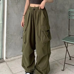 Casual Stylish Multi-Pockets Cargo Jogger 100% Cotton Wholesale Woman Trousers Custom Design Breathable Cargo Pants Women - Product Image 4