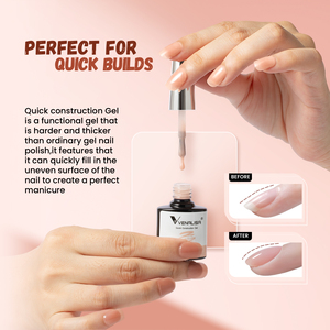 Gel de Construcción Rápida Venalisa para <span class=keywords><strong>Uñas</strong></span> <span class=keywords><strong>Acrílicas</strong></span> Francesas de Secado Rápido con LED, <span class=keywords><strong>Color</strong></span> <span class=keywords><strong>Rosa</strong></span> Transparente, Gel Extensor de <span class=keywords><strong>Uñas</strong></span> Tipo Jelly Grueso de 7.5ml - Product Image 5