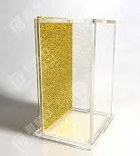 Nouveau Lucite Tzedakah Box Glitter Fond Élégant Significatif Pushka Charity Collection Reflétant Contemporain Judaica Elegance - Product Image 4