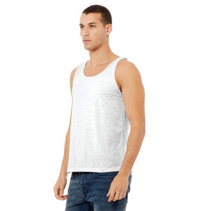Side Seamed Retail Fit 100% Airlume Combed and Ring Spun Cotton 32 Single 4.2 oz Ash Unisex Jersey Tank - Product Image 2