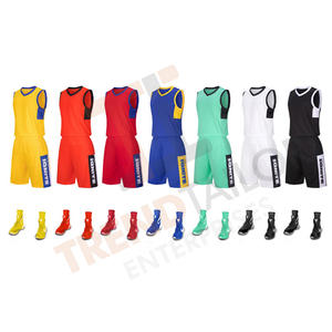 Maillot de basket-ball personnalisé en gros pour enfants, kit complet de basket-ball personnalisé sublimé - Product Image 2