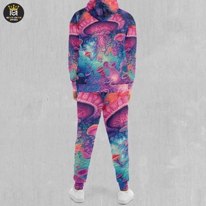 Survêtements de sport de sublimation unis 100% coton, respirant et ajusté, survêtements de sport ajustés, nouveau design à la mode pour hommes, au prix de gros - Product Image 2