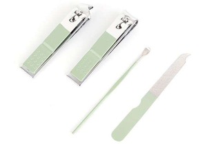 Juego de Cortaúñas Profesional de Alta Calidad de 4 Piezas en Colores Pastel para Pedicura y Manicura con Bolsa de Cuero, Pakistán - Product Image 3