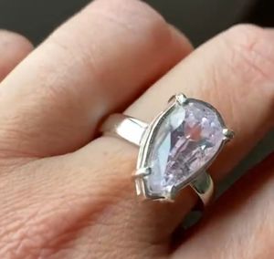 Haute qualité vert améthyste Hydro 7x14mm Marquise forme coupe pierres précieuses broche ensemble 925 bague en argent Sterling bijoux faits à la main pour elle - Product Image 2